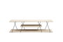 Hanah Home Soporte TV Mármol Negro 120cm Elegante Sofisticado Salón Funcional Almacenamiento